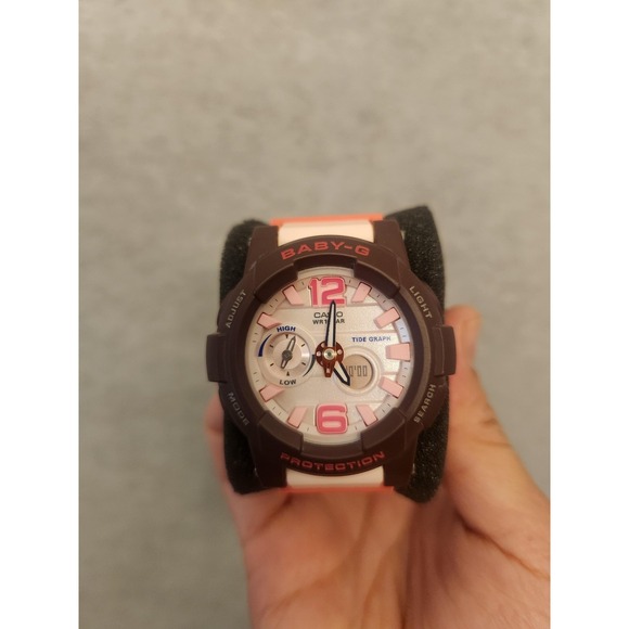 Casio Baby-G BGA-180-4B4 Womens Analog‎ Digital Tide Graph Watch Pink/Brown 5381 main image 9